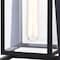 Vaxcel Blackwell 8-in. W Cage Frame 1 Light Dusk to Dawn Black Outdoor Wall Lantern Clear Glass T0608 - alternate 10